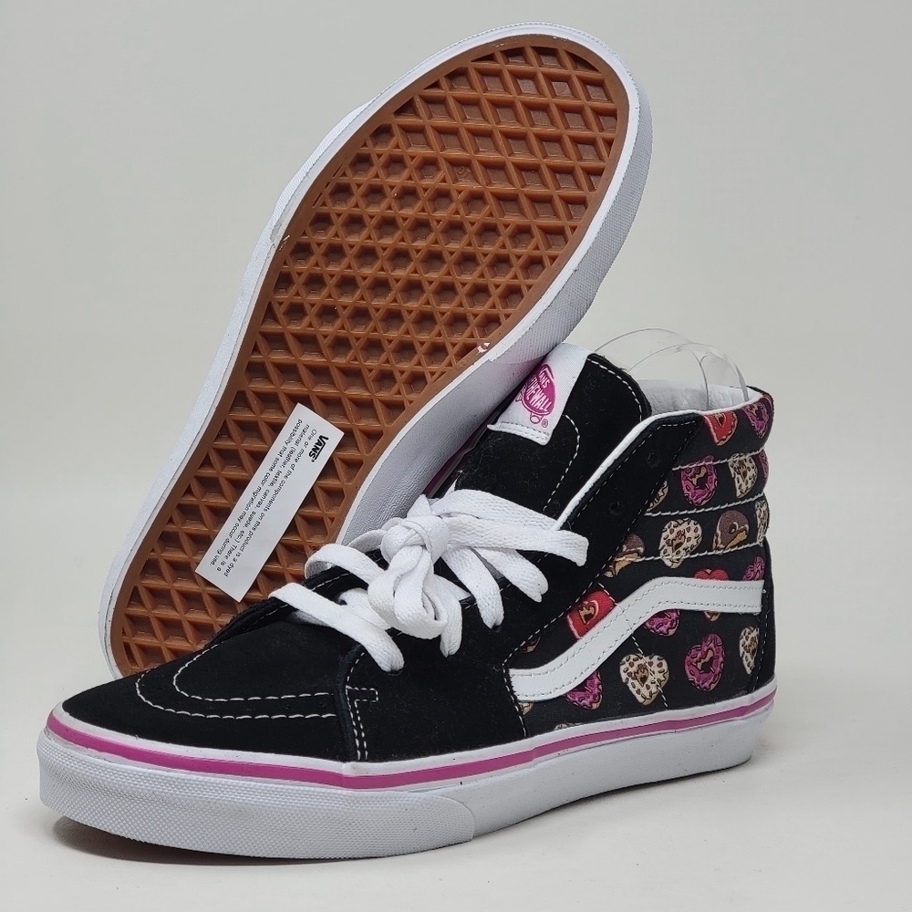 VANS SK8 HI Love Girl's Size 5.5 Sneakers Shoes Heart Shape Donuts New